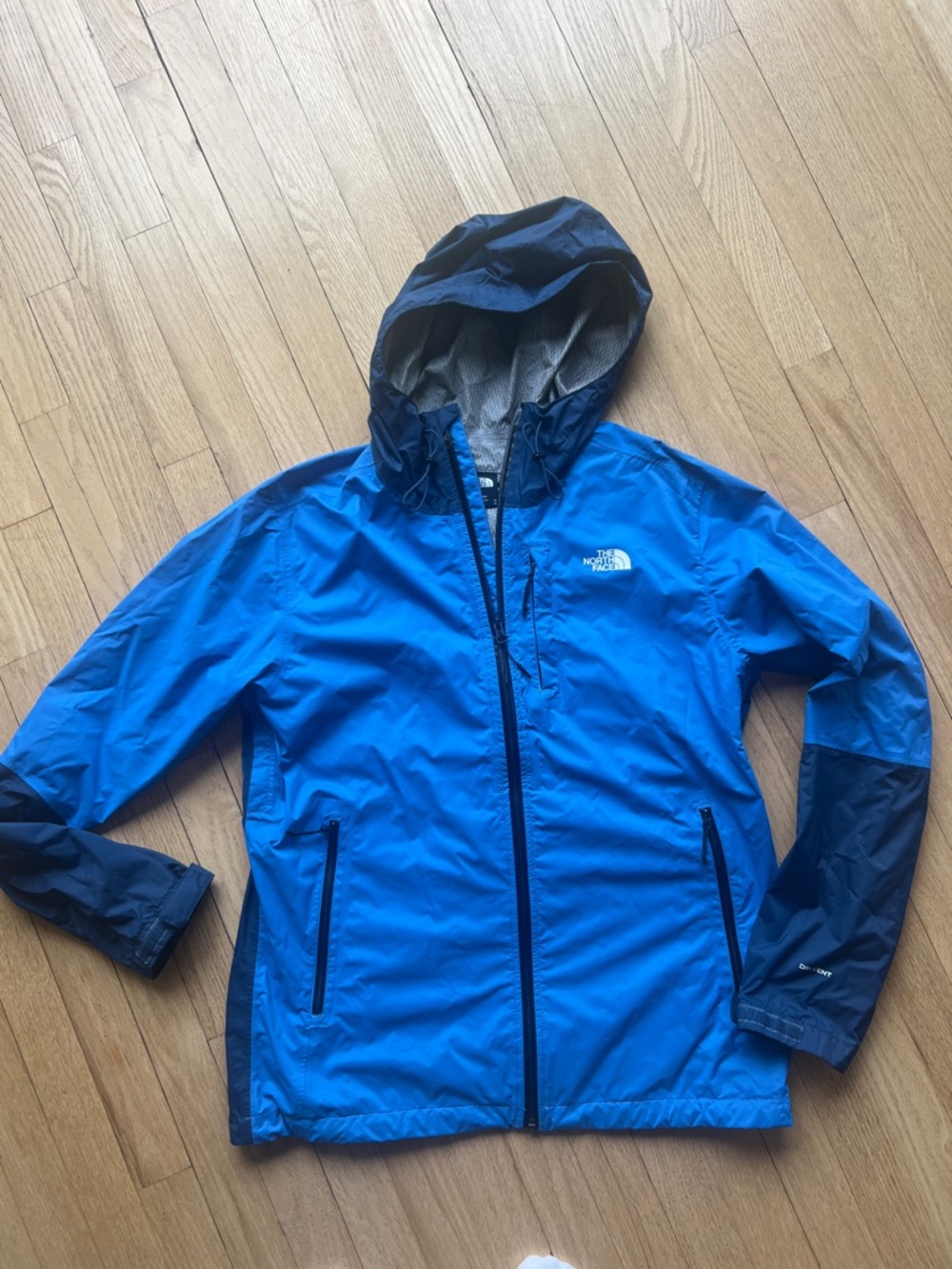 The North Face Two-Tone Blue Hooded Shell Jacket
